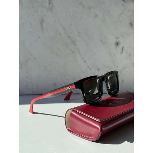 NEW Gucci GG1869S Black Squared Sunglasses $515 main image 5